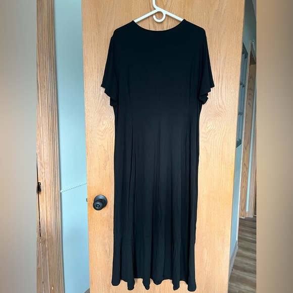 J. Jill Black Midi Dress with Keyhole Detail women’s size extra large - Picture 4 of 8